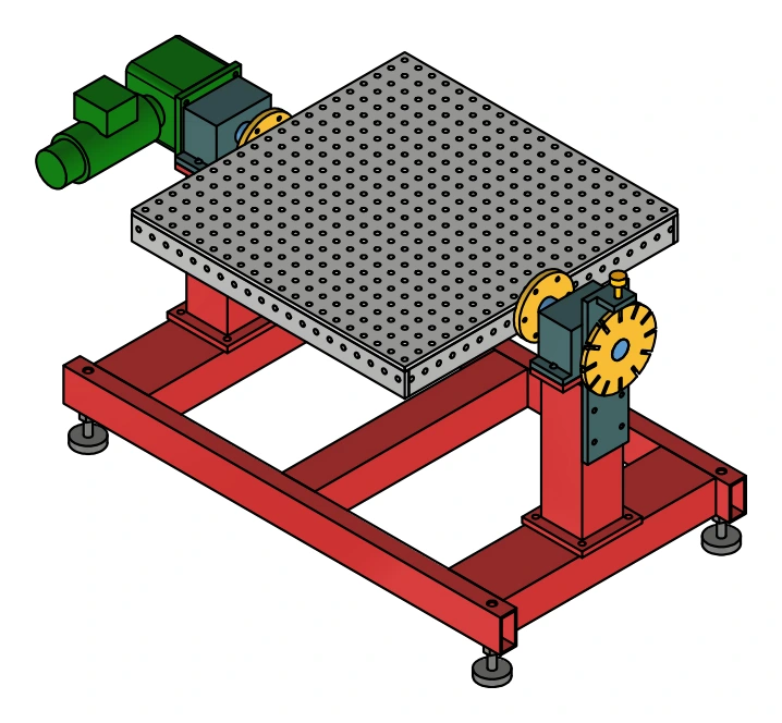 Rotary welding-table assembly